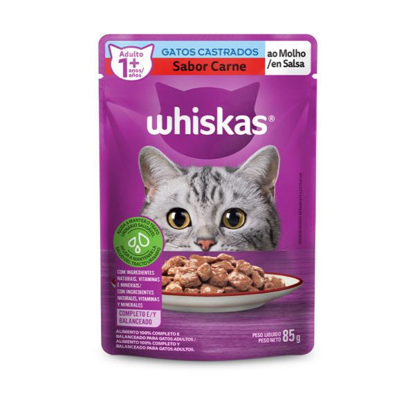 Whiskas Carne para Gatos Castrados