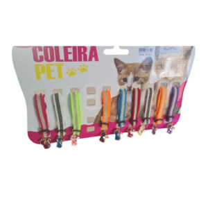 Coleira Regulável com Pingente para Gatos